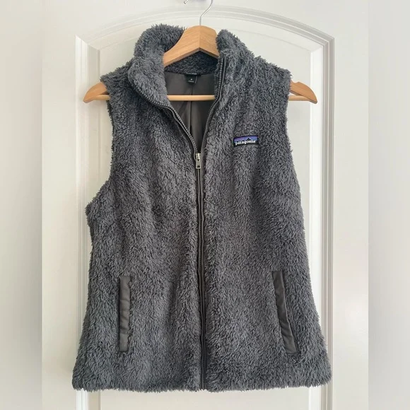 Patagonia Los Gatos Sherpa Grey Vest Sz M - Picture 1 of 6